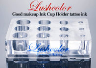 Accesorios claros del tatuaje, rectángulo de acrílico del soporte de vaso de la tinta