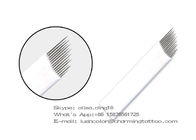 Cuchilla blanca Microblading de la curva de la onda de las agujas 14 permanentes disponibles del maquillaje