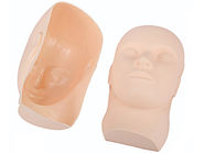 Máscara permanente de goma de la piel de la práctica del maquillaje del color de piel 3D con los ojos cerrados