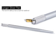 El maquillaje permanente de una pluma de plata más larga de Microblading del acero inoxidable equipa 17,3 cm