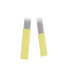 El doble rema las cuchillas amarillas de Microblading de la ceja de la cuchilla del shading para el maquillaje permanente