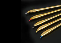 Herramientas permanentes de lujo de oro del maquillaje, pluma disponible del manual de Microblading del ángulo 45°