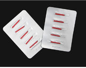 Bordado rojo de la esterilización 3D de rayo gama de las agujas de Microblading del tatuaje