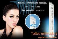 Agujas esterilizadas profesional del tatuaje de la ceja de la curva de Microblading Needles12